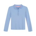 thumbnail image 1 of Polo Nautica para niñas, uniforme de manga larga, azul claro, 1 of 1