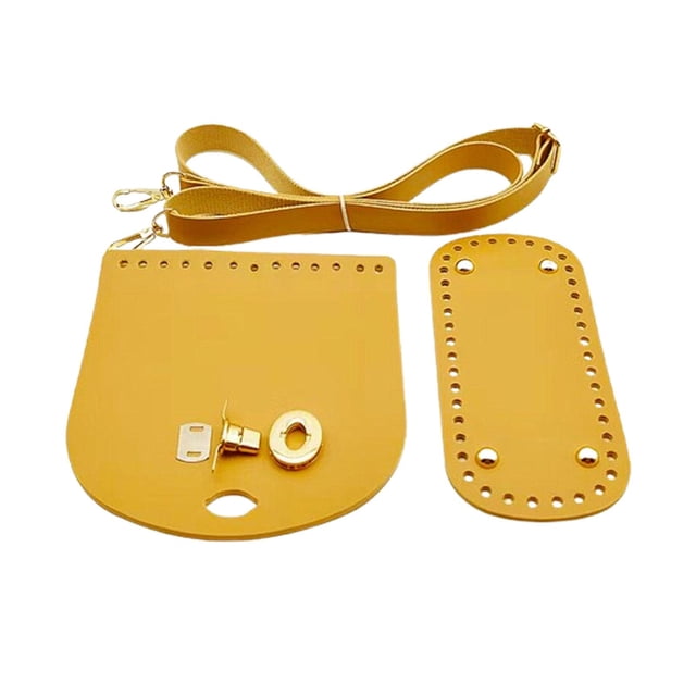 Material De Base Inferior De Bolsa De Ganchillo, Accesorios De Bolsa DIY Para Bolso, Suministros De Mano, Amarillo