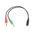 LYTiang 3.5mm Y Splitter 2 Jack Male to 1 Female Headphone Mic Audio