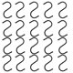 thumbnail image 1 of Apuakthei MgcTolBox 20 Stück S-Haken Metall, Haken Schwarz, Schwermetall-S-Haken, geeignet für Küche, Bad, Schlafzimmer und Büro(L, schwarz), 1 of 5