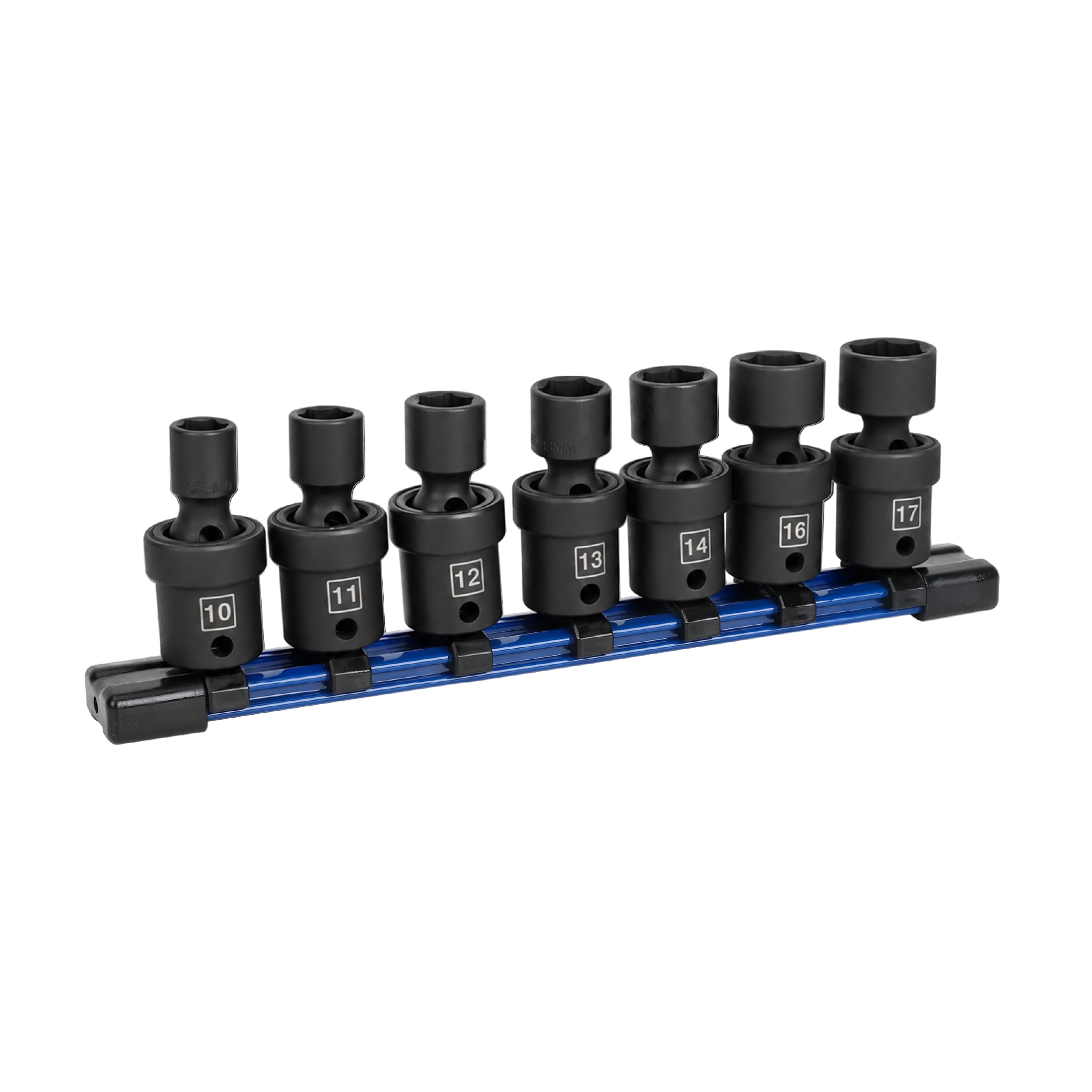 Hyper Tough 7-Piece 3/8-Inch Drive Impact Swivel Socket Set, mm