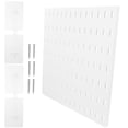thumbnail image 1 of ORDDIART 1Pcs Hole Board Storage Rack White Plastic Wall Shelves for Bathroom Accessories Storage, 1 of 6