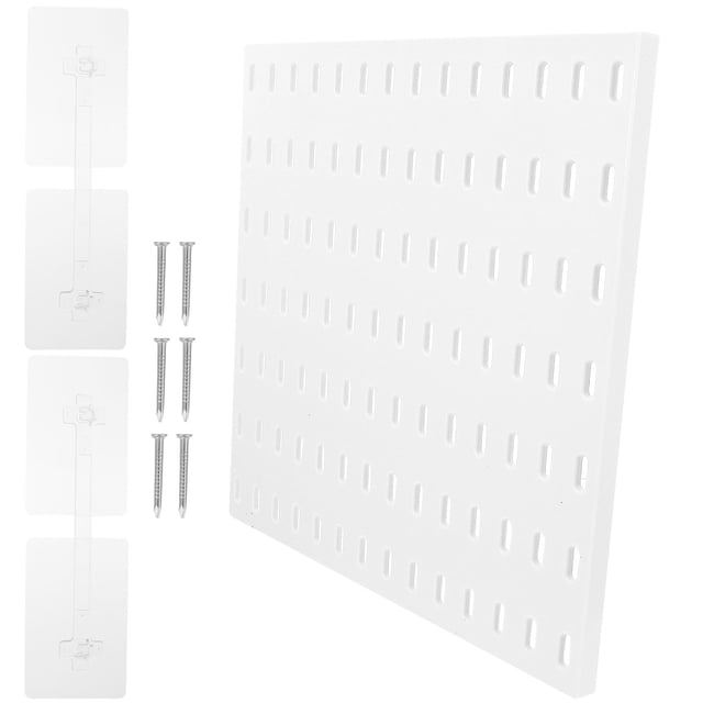 ORDDIART 1Pcs Hole Board Storage Rack White Plastic Wall Shelves for Bathroom Accessories Storage