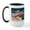 White/Black Inside, variant on CafePress - Xmas Star & Newfie Trio Large Mug - 15 oz Ceramic Large White Novelty Mug