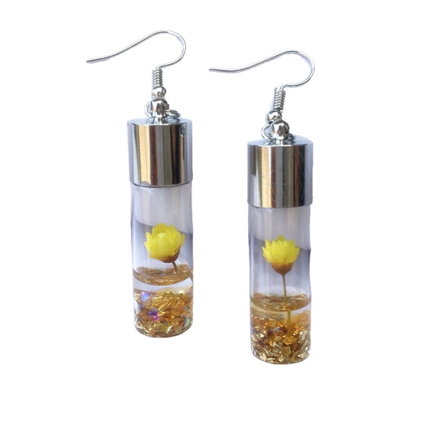 Pendientes de gota Qarigey para mujer botellas de cristal Amarillo Type3 NO3