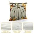 thumbnail image 4 of YINGXI Fall Pillow Covers Pumpkin Leaf Branch and Stripes Fall Decor Pillowcase Linen Autumn Thanksgiving Decorative Outdoor Throw Pillow Covers Farmhouse Cushion Case for Couch Home 24x24in, 4 of 5