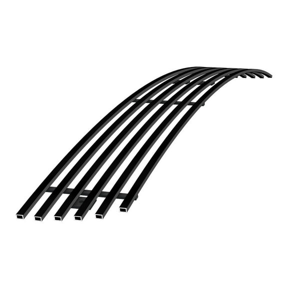 APS Premium Stainless Steel Black 8x6 Horizontal Billet Grille Compatible with GMC Sierra 1500 2007-2013 & 07-10 2500 3500 HD Lower Bumper N19-J59466G