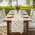thumbnail image 4 of Table Runners 72 Inches Long Dress Scarves, Colorful Eggs Easter Farmhouse Kitchen Table Runner, Coffee Tablerunners, Farmhouse Modern Art 14x72 Inch, 4 of 9