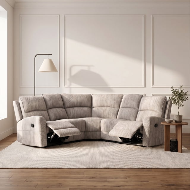 Sala Reclinable Easy Living Nest Gris Claro