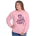 thumbnail image 3 of Betty Boop Cartoon Hottie Tattoo Women Crewneck Sweatshirt Brisco Brands 3X, 3 of 6