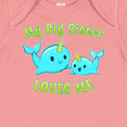 thumbnail image 4 of Inktastic My Sister Loves Me Cute Narwhal Boys or Girls Baby Bodysuit, 4 of 5