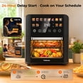 thumbnail image 2 of 12QT Air Fryer Toaster Oven, 24H Delay Start Timer, 12 Preset Menus, Patbrela Full-Color Touchscreen, 1500W Broi, Dehydrate, Bagel, Seafood for Home, 2 of 9