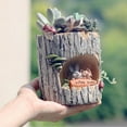 thumbnail image 4 of Magazine Plants Flower Pots Brush Pots Ornaments for Succulent Plants Pot Decorated Desk,Garden,Living Room with Sweet Hedgehog Family, 4 of 9