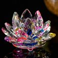 thumbnail image 4 of Mightlink Sparkling Crystal Lotus Flower Hue Reflection Feng Shui Home Decor,Artificial Quartz Crystal Lotus Flower Figurine Wedding Party Decor Souvenir-80MM, 4 of 5