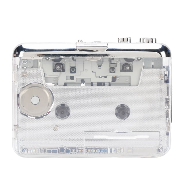 Grabadora De Cinta Con Reproductor De Casete Portátil, Reproductor De Cinta De Casete Con Rebobinado Automático ABS, Sonido Estéreo, Compacto Transparente Para Interiores