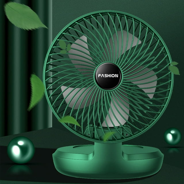 Ventilador portátil de escritorio USB | Ventilador personal silencioso de 2 velocidades | Plegable y recargable para dormitorio, oficina, viajes, camping y residencias estudiantiles