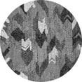 thumbnail image 1 of Ahgly Company Indoor Round Abstract Gray Modern Area Rugs, 3' Round, 1 of 4