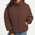 thumbnail image 4 of Women’s Winter Baggy Zip Puffer jackets Short Down Jacket Coat, 4 of 7