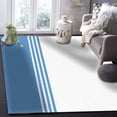 thumbnail image 5 of Area Rug 5'x7' Modern Art Blue Stripes White Farmhouse Washable Area Rugs Non Shedding Floor Carpet Rubber Backing Non-Slip Indoor Mats for Living Room Bedroom Kitchen, 5 of 8