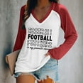 thumbnail image 2 of Chandails à Col Rond Légers Décontractés pour Femmes à Manches Longues, T-Shirt à Enfiler Imprimé Graphique de Football, Hauts Athlétiques pour Femmes, Coupe Ample, Chemises d'Été pour Femmes, Chemise d'Été pour Femmes, Chemise à Rayures pour Femmes, 2 of 4