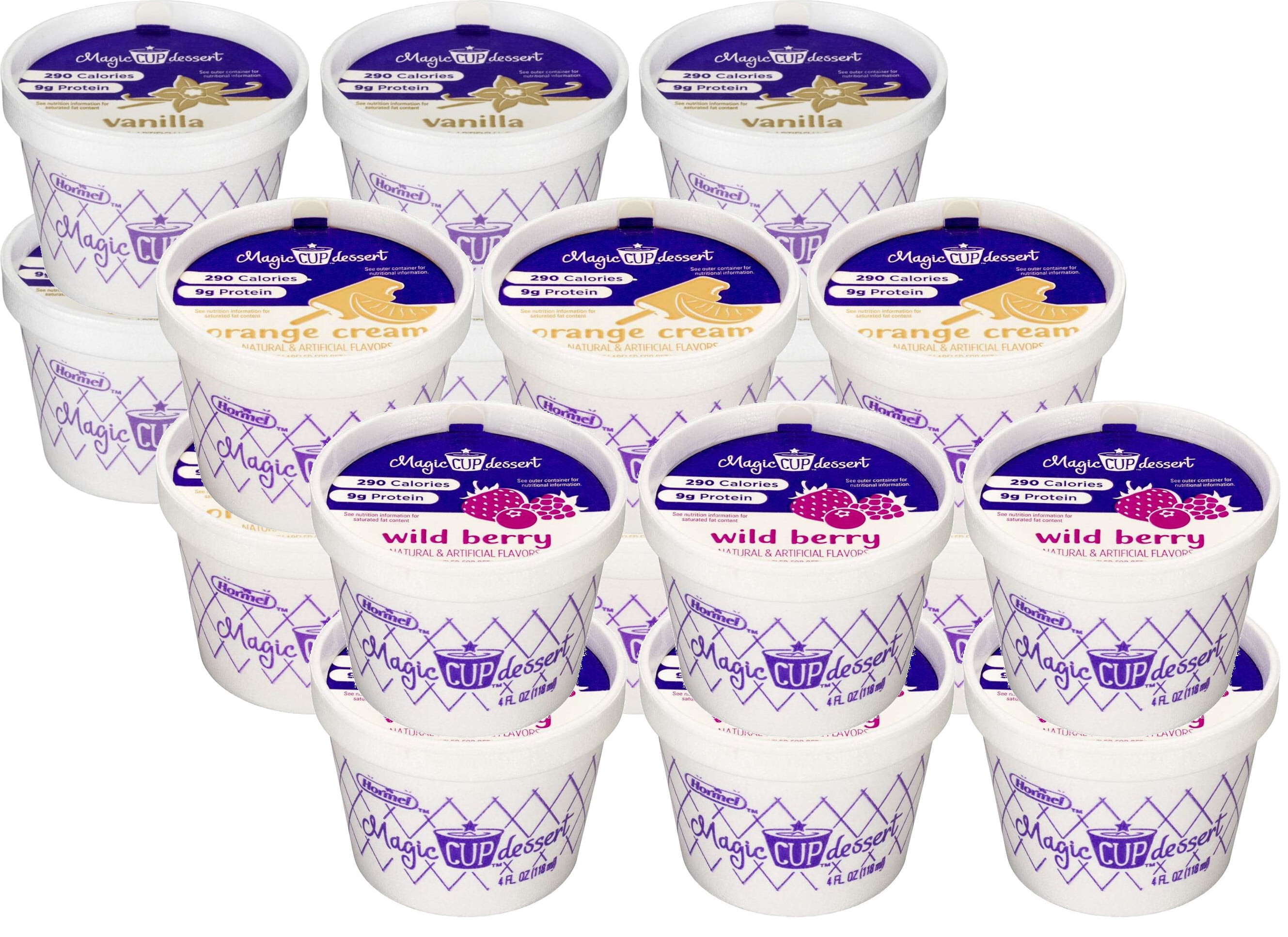 Magic Cup Fruity Variety Pack Frozen Dessert, 4 oz. Cup 18Pack (Frozen