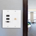 thumbnail image 6 of US Standard Decorative Wall Plate with F-Type Head, 2 HDMI Ports, and VGA Connection for Home Use, 6 of 8