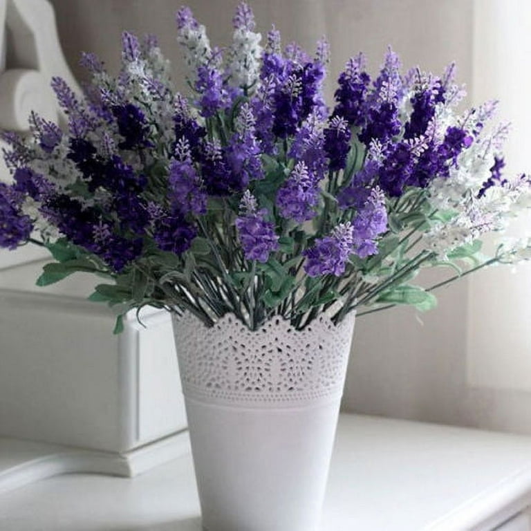 10 Heads Handmade Silk Lavender Bouquet Flowers Wedding Decor Home Floral  Decor Garden Accessories 
