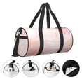 thumbnail image 4 of Rocae Pink Marble Print Round Travel Duffel Bag and Fitness Bag, Women's Waterproof Weekend Tote, Men's Travel and Fitness Essentials, 4 of 8
