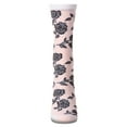 thumbnail image 4 of MeMoi Women's All-Over Fancy Floral Sheer Crew Sock - Womens - Female, One Size, White, 4 of 6
