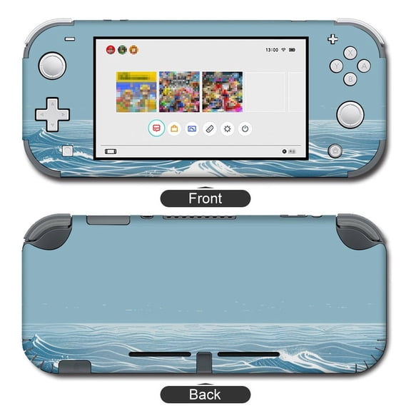 POBUDS Switch Skin | Sticker Wrap Vinyl Decal | Set Compatible with Nintendo Switch ( Switch Lite, Ocean Wave Blue)