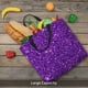 thumbnail image 5 of Fotbe Purple Glitter Bolsa Tote con Estampado para Mujer, Bolsos con Cremallera, Bolsa de Hombro Casual de Gran Capacidad con Bolsillos Internos, 5 of 7
