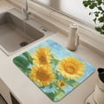 thumbnail image 6 of Dish Drying Mat Absorbent Dish Drainer Kitchen Counter 15.7x11.8inch Dish Drying Pad for Countertops Sinks Draining Racks Sunflower Oil Painting, 6 of 9