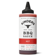 Kinder's Hot Barbecue Sauce for Dipping and Saucing, 15.5 oz