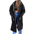thumbnail image 3 of Winter Dresses for Women 2025 Fall Outfits for Women 2025 Winter Hooded Sports Plus Fleece Hoodie Casual Long-Sleeved Zipper Coat, 3 of 8