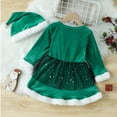 thumbnail image 4 of KVPLBQFD Kid Christmas Dress Baby Christmas Dresses 0-3 Months Toddler Girls Dresses Girls Christmas Outfits Size 7/8 Valentines Day Outfit Baby Girl, Green 18-24 Months, 4 of 8