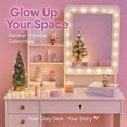 thumbnail image 3 of White Vanity Table with Large LED Mirror and 6 Drawers, Large Storage Space, Compact and Space Saving, for Christmas Gifts, Gifts for  Teenagers, 3 of 10
