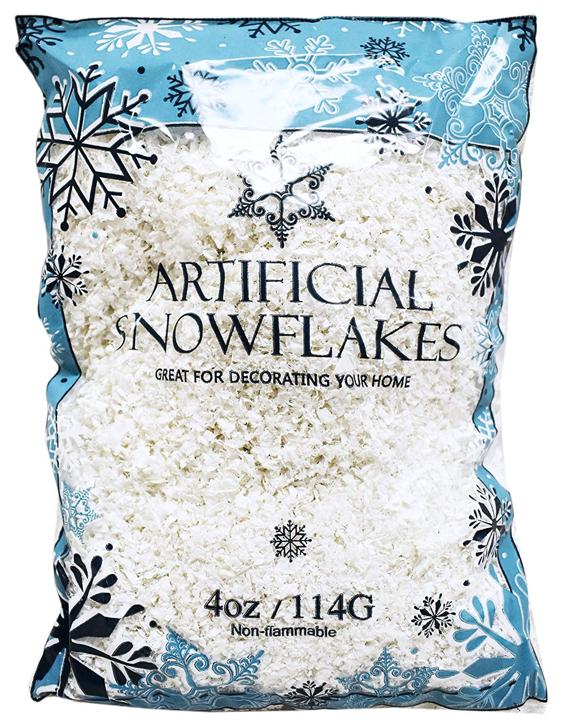 4oz of Artificial Snow Flakes 4oz Bags By Black Duck Brand! Walmart