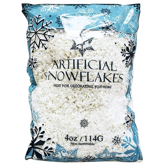 4oz of Artificial Snow Flakes - 4oz Bags By Black Duck Brand!