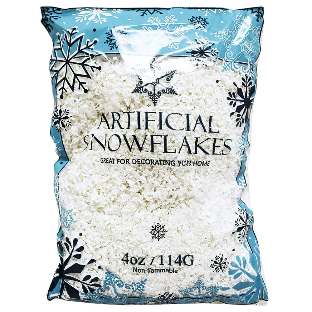 4oz of Artificial Snow Flakes 4oz Bags By Black Duck Brand! Walmart