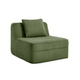 thumbnail image 5 of Newest Boneless Armless Sofa, Green Corduroy Cloud Couch with Pillow, No Assembly Needed, Plush, 5 of 9