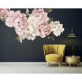 thumbnail image 4 of Calcomanía de pared de peonías florales, flores de ramo de peonía, pegatina de pared extraíble para pelar y pegar, 4 of 5