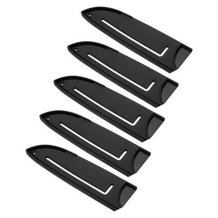 5 Pack PP Safety Knife Cover Sleeves, Blade Edge Guards Protector, Universal Knife Sheath for 5" Kitchen Knife, Black