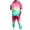 Pink, variant on jsaierl Men's Tracksuit 2 Piece Long Sleeve Hoodie Sweatsuit Sets Casual Gradient Print Jogging Athletic Suits with Pocket