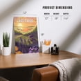 thumbnail image 4 of Reno, Nevada, Bear and Spring Flowers, Lithograph (12x18 Aluminum Art, Indoor Outdoor Metal Sign Decor), 4 of 5