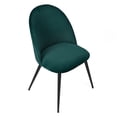 thumbnail image 6 of Dining Chair, Green Velvet, Metal Black legs, Set of 2 Side Chairs, 6 of 9