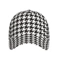 thumbnail image 2 of Daiia Houndstooth Black And White Baseball Cap Men Women Classic Adjustable For Running Workout And Outdoor Activitie All Season Dad Hat Gift, 2 of 9