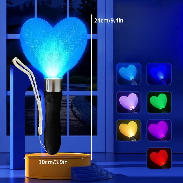LED Concert Light Stick, Portable Glow Stick Support Rod for Wedding, Party, Festival and Event Use
