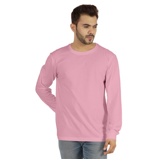Inkmeso T-shirt à Manches Longues en Coton pour Hommes, Col Rond Basique