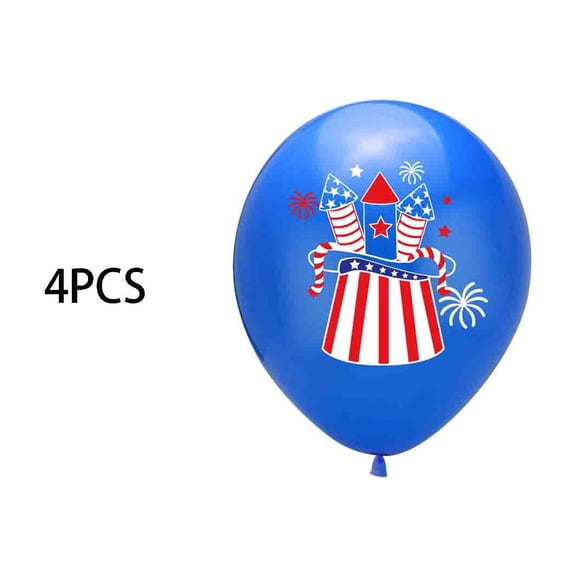 DefiDgd 4th of July Balloon,Classic Round Patriotic Balloon Outdoor Decor for Independence Day Anniversary Party Home Garden Yard Decoration(Blue)