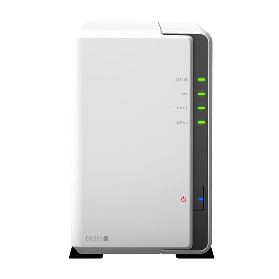 Synology DiskStation DS220j NAS Server for Business with Quad Core CPU, 512MB Memory, 2TB SSD Storage, Synology DSM Operating System